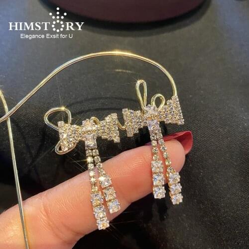 Женские золотые серьги HIMSTORY China At AliExpress