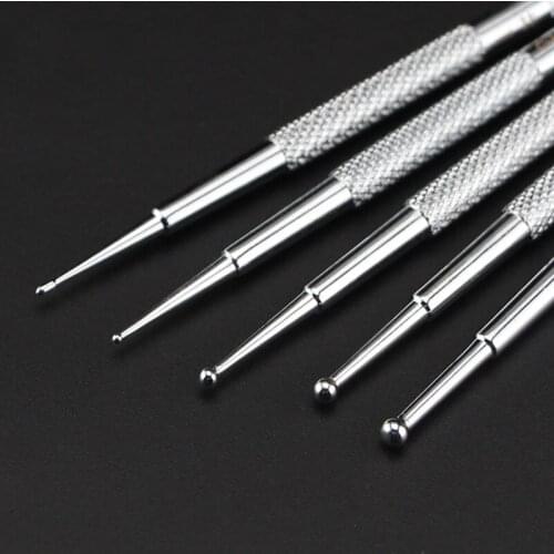 Good quality Stainless clay tools,pottery round pen,polymer clay indentations pen,5pcs/set