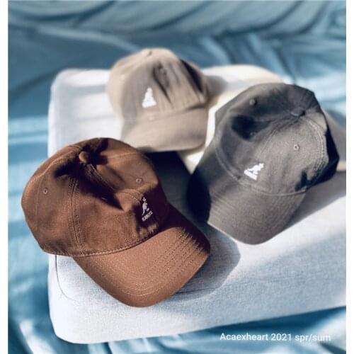 KANGOL washed baseball cap retro spring and summer casual men and women soft top caps fashion wide brim was thin