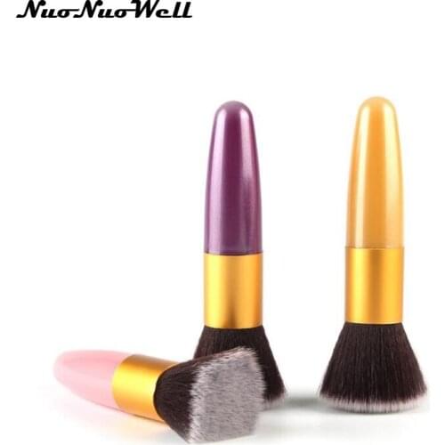 1PC Kabuki Makeup Contours Brushes Professional Powder Blusher Single Brush Cosmetic Tool Plastic Handle pincel de po 10cm Long