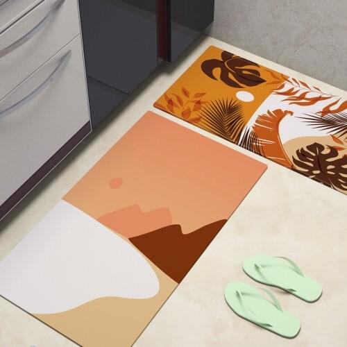 Coconut Tree Floor Mat Kitchen Anti-Slip Home Carpets Bedroom Livingroom Decoration Bathroom Printed Door Hallway Rugs