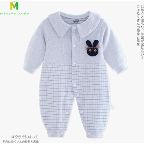 Infant Romper Baby Boys Girls Jumpsuit New born Bebe pants turn-down collar Toddler Baby Clothes Cute bear Romper Baby Costumes