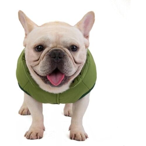 New Small Dog Down Vest Pet Parkas Winter Cotton-Padded Jacket Warm Puppy Clothing Coat For Medium Dog Yorkshire Bulldog(S/M/L)