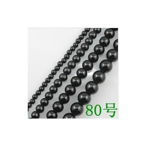 Wholesale 4.6.8.10.12.14mm Black Round Loose Glass imitation Pearl Beads DIY Jewelry Making Accessories GL-36