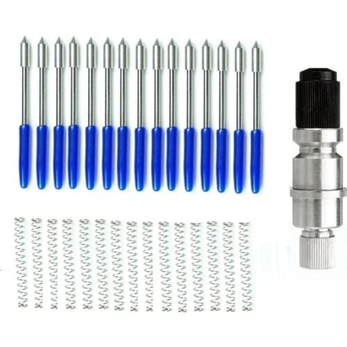 SHGO HOT-for CB09 CB09U Graphtec Blade Holder Base with 15Pcs (60 Degree) Blade Cutter Plotter Cutting Blades