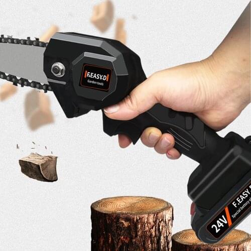 24V Electric Saw Electric Pruning Saws Lithium Battery Rechargeable Electric Chainsaw Woodworking Chainsaw Garden Power Tools