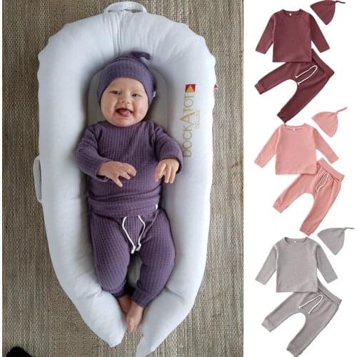 3Pcs Set Toddler Kids Clothing Baby Boys Girls Cute Long Sleeve Pajamas Set Sleepwear Nightwear Outfits Clothes