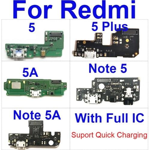 Usb Charging Port Board For Xiaomi Redmi Note 5 5A Pro plus Charge Charger Usb Plug Flex Ribbon Cable Replacement Repair Parts