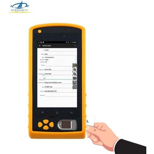 HF-FP05 Free SDK Employee Management School Management Android Portable Fingerprint Tablet with 3G WIFI SMS