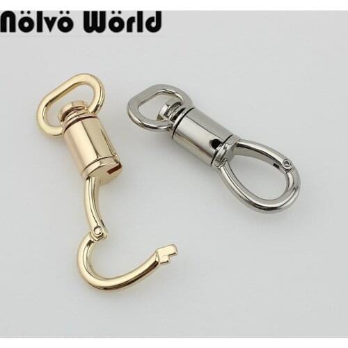 10pcs 3 colors Rotating lock gold light gold tone trigger tag snap hook clasp,metal clip swivel dog leash