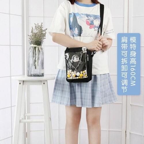 New Lolita Transparency Itabag Messenger Bag Japanese Shoulder Bag Kawaii Sweet Anime Cosplay Uniform Canvas Handbag Gifts