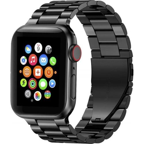 Compatible for Apple Watch series 5 Band 44mm Upgraded Stainless Steel Business wrist strap link bracelet for iWatch 5 40mm belt