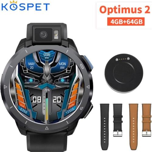KOSPET Optimus 2 4G Smart Watch Men 4GB 64GB 13MP Camera flash 2260 mAh 1.6" Android 10.7 Watch Phone WIFI Smartwatch 2021 watch