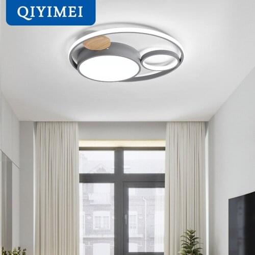 Modern Led Ceiling Lights For Living Dining Room Bedroom Black Grey Blue Color Lamp Indoor Lighting Lustre Fixtures AC85-260V