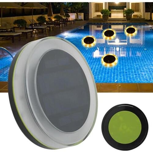 RGB Solar Light IP68 Solar Powered Floating Light Pool&Patio Lights with 24-Key IR Remote Controller 16 Colors Solar Lamp