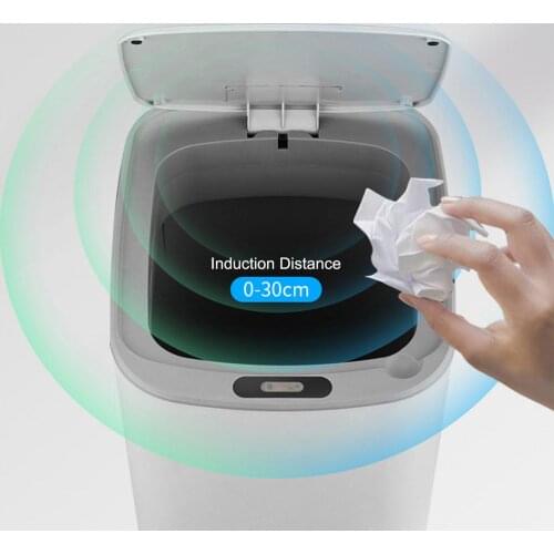 Smart Trash Can Home Intelligent Garbage Can Household Rubbish Bin with Lid Touch Sensor Garbage Bucket For Kitchen Bathroom