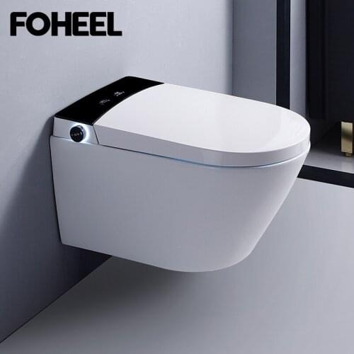 FOHEEL Intelligent Toilet Wall Hanging One-Piece Toilet Smart Toilet WC Integrated Automatic with Remote Control Good Use