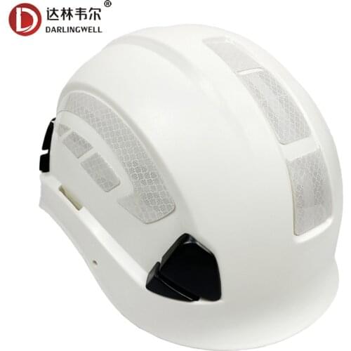 DARLINGWELL Safety Hard Hat with Reflective Tape Night Work Cap Protective Helmet Outdoor Riding Climing Rescue Traffic