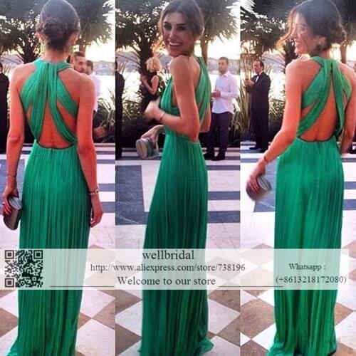 2019 Prom Dresses Long Celebrity Dress Wedding Party Dress vestido longo de festa Pleat Long Prom Bridesmaid Dresses for women