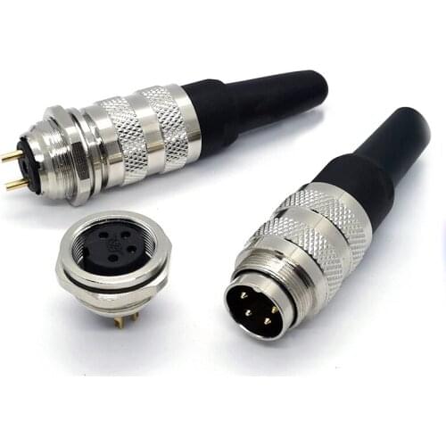 ZHQCN Industrial Waterproof M16 Sensor Connector 2 3 4 5 6 7 8 12 14 16 19 24 Pin Electrical Adapter Male Plug Female Socket