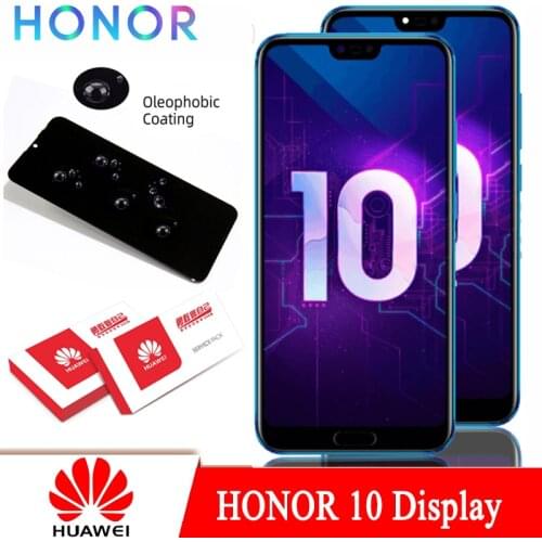 100% Original with Fingerprint 5.84'' LCD with Frame for HUAWEI Honor 10 Display Touch Screen Digitizer COL-L29 Repair Parts