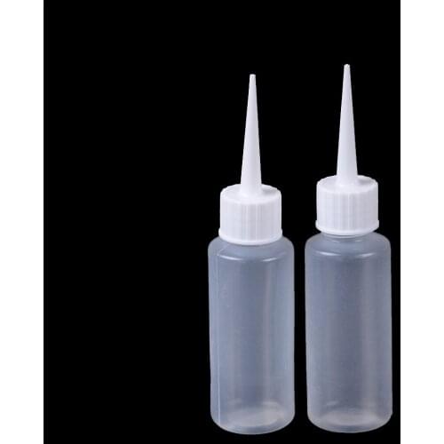 2Pcs 50ml PE Squeezable Liquid Bottle Plastic Drop Bottles Needle Bottle Dropper Eye Liquid Container Empty Dropper