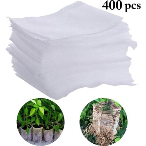 400PCS Plant Nursery Bag Non-woven Creative Plant Seeding Bag Plant Grow Bag Eco-friendly Ventilate Plant Root Protection Bags