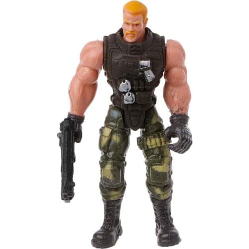 6Pcs/Set Action Figure Army Soldiers Toy with Weapon Military Figures Child Toy 24BE