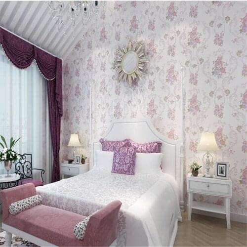 Beibehang 2017 nonwoven papel de parede 3d wallpaper pastoral stereo painting engraving bronzing beauty salon bedroom background