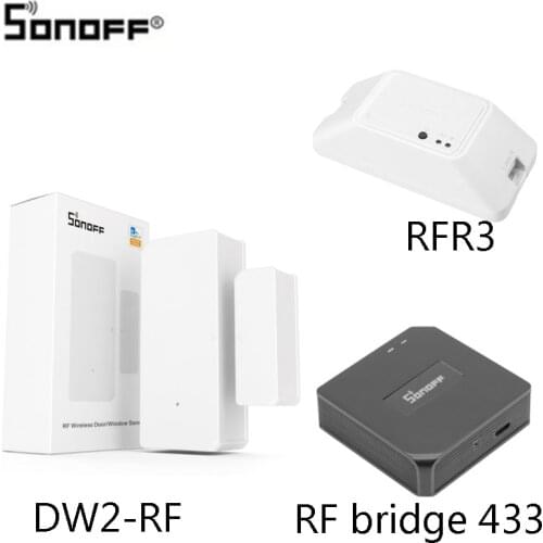 SONOFF DW2-RF - 433MHZ RF Wireless Door/Window Sensor RF Bridge 433 Wifi Home Switch RFR3 - WIFI DIY Smart RF Control Switch