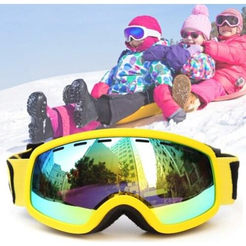 For Children UV400 Anti-fog Glasses Kid Ski Goggles skiing Girls Boys Snowboard Large Spherical Child Goggles