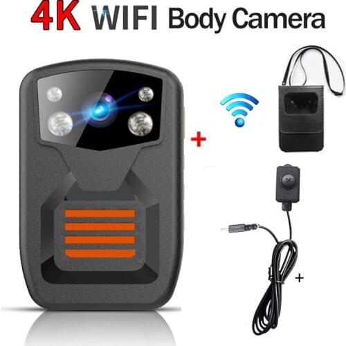 FHD 4K 1080P 1296P 1080P Body Police Camera WIFI Car DV DVR Security Worn Camcorder Night Vision With External Cam