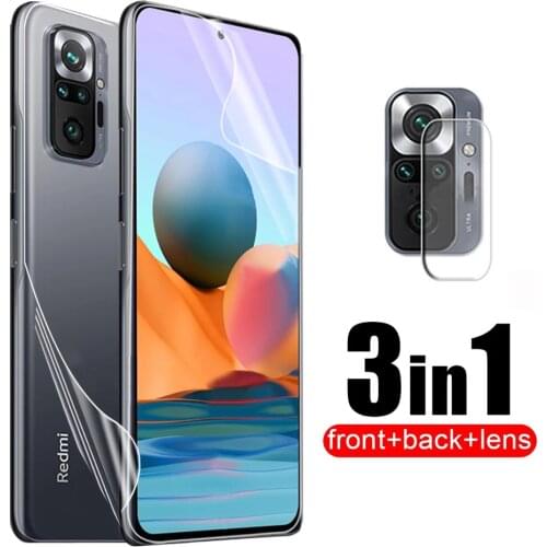 Redme Note10 Hydrogel Film For Xiaomi Redmi Note 10 Pro Max Camera Front Back Screen Protector For Redmi Note 10 10S Glass Film