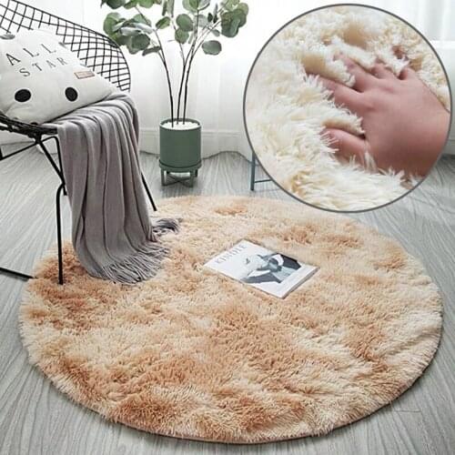 Khaki Fluffy Plush Carpet For Living Room Bedroom Decor Rugs Nordic Modern Non-slip Floor Mats Home Gradient Carpet Gray