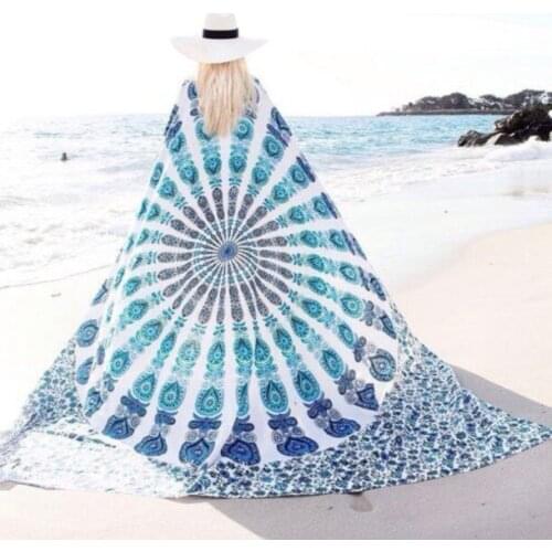 Indian Mandala Rectangle Flower Peacock Tapestry Wall Hanging Bohemia Beach Throw Mat Hippie Bedspread Gypsy Beach Mat Blanket