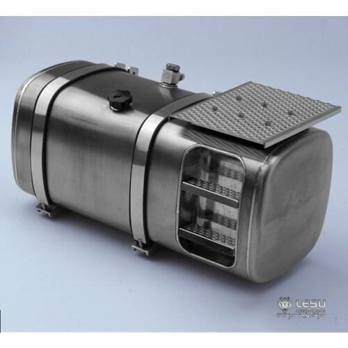 LESU 119MM Simulation Metal Tank with Pedal for 1/14 RC DIY Scale Model TAMIYA Tractor Truck Trailer Scania Benz MAN