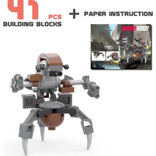 MOC Simple Destruction Robot Star Space Building Blocks Bricks Series Destroyer Machine Assemble Model Toys For Boy Gifts 41pcs