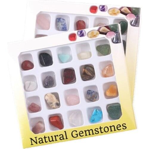 20pcs/box healing rock stone set power natural rough tumble gemstone wholesale natural stone collection gifts