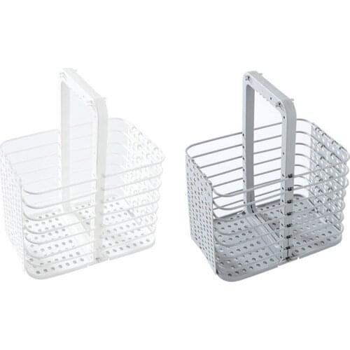 Floor-Standing Foldable Laundry Hamper with Handle Hollow Dirty Clothes Storage Basket Laundry Basket