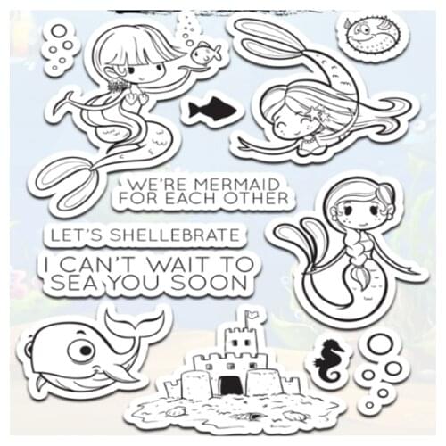 Monde sous - Marin transparent Clear Silicone Stamp/Seal for DIY scrapbooking/photo album Decorative clear stamp sheets B0682