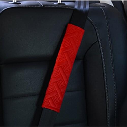 Embroide Car Seat Belt Cover Universal Auto SeatBelt Covers Protector Safety Belts Shoulder Protection Soft Plush Shoulder