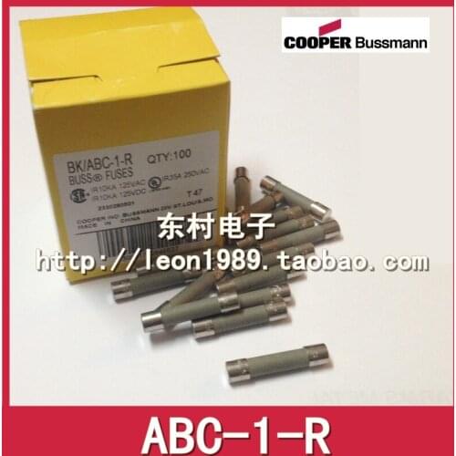 [SA]United States BUSSMANN Fuses BUSS FUSE BK / AGC-1-R 1A 250V 6.4 * 31.7mm--50pcs/lot