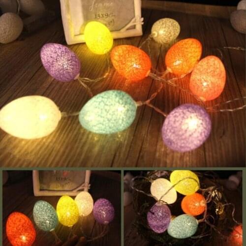 1.8M/3.2M LED Cotton Thread Easter Egg String Light for Party Decoration Wedding Home Decoration