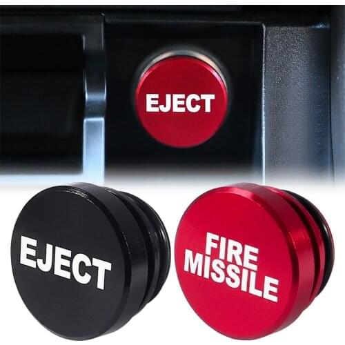 Universal Fire Missile Eject Button Car Cigarette Lighter Cover 12V Accessories Car Engine Start Stop Push Button Keyless Entry