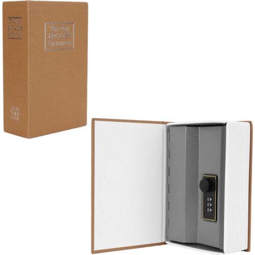 Book Safe Storage Box Dictionary Money Coines Box with Security Combination Lock for Home Use