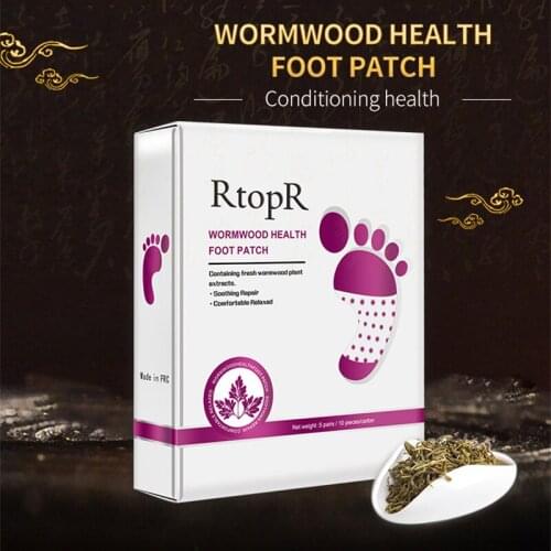 10 Pcs Wormwood Detox Foot Patch with 10 Pcs Adhesive Sticker Improve Sleep Beauty Slimming Patch WH998