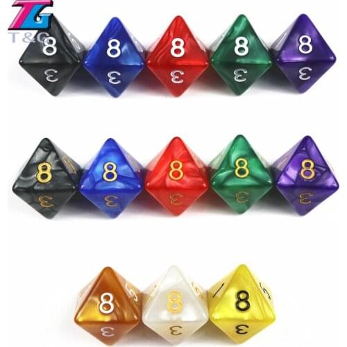 13 colors, D8 Dice for Rpg DnD 8 Faces Games Rich Colors Desktop Game