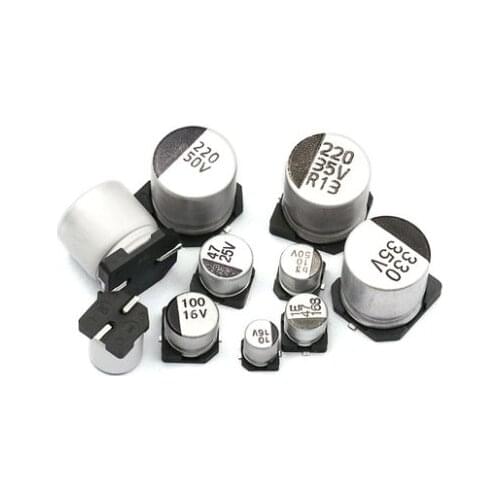 20PCS SMD Electrolytic capacitor aluminum 6.3V 10V 16V 25V 35V 50V 1UF 2.2UF 4.7UF 10UF 47UF 100UF 220UF 330UF 470UF 680UF