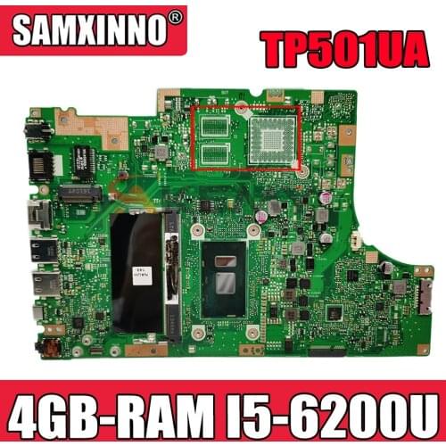 Akemy TP501UB Laptop motherboard for ASUS VivoBook Flip TP501UA TP501UAM TP501UJ TP501UQ original mainboard 4GB-RAM I5-6200U CPU