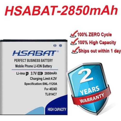 HSABAT 2850mAh TLi014C7 Battery For Alcatel One Touch Pixi First 4024D 4.0 inc free shipping